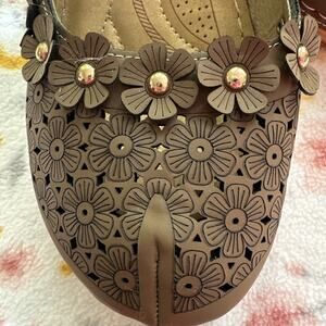 Lou Ge Clog Mules Brown Women Size 40 Brown Slip On Comfort Shoes
